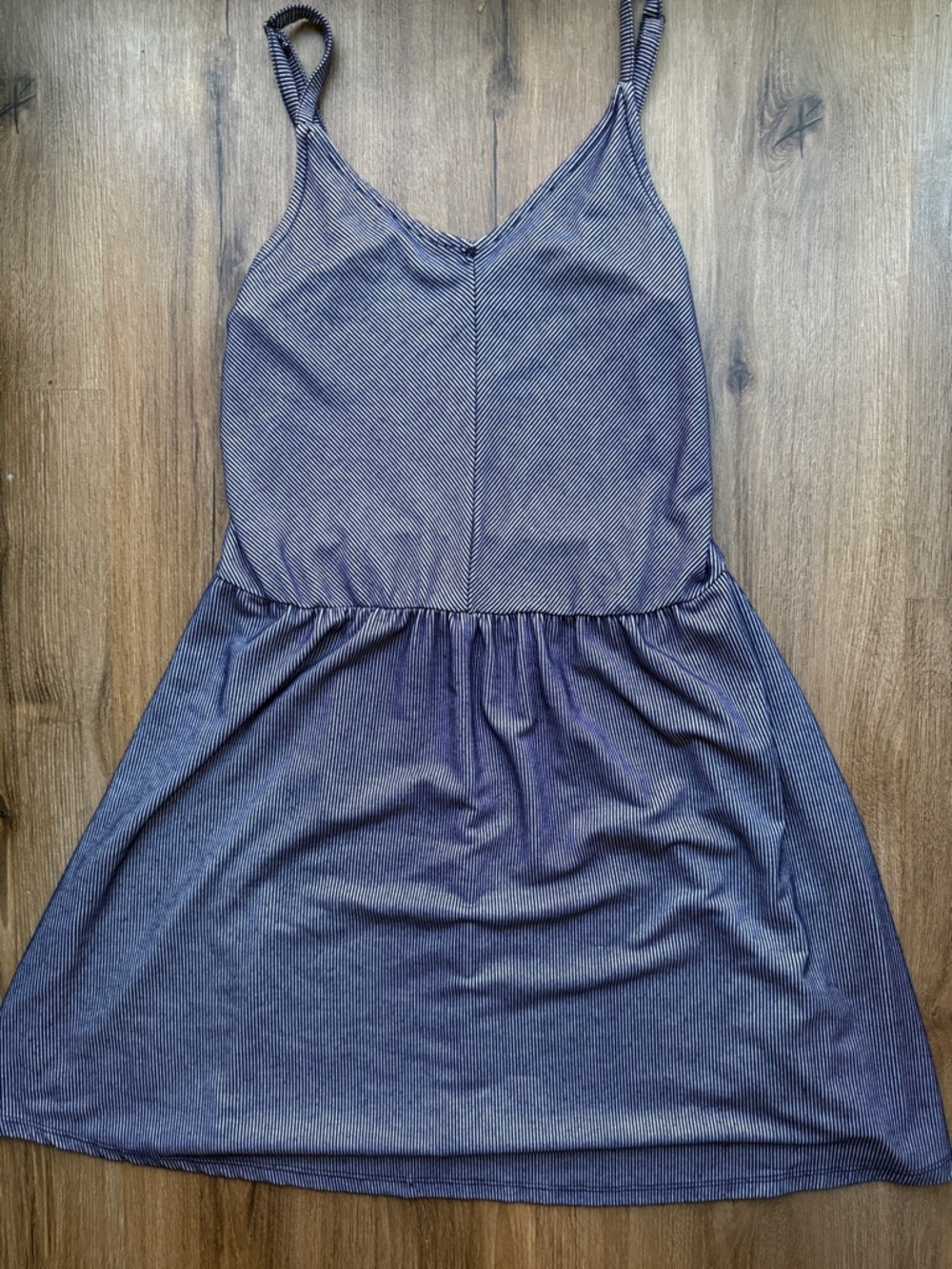 Universal Thread Navy & White Pinstriped Mini Dress